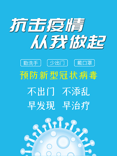 预防新冠病毒海报公益海报