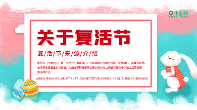 关于复活节来源介绍习俗展板展架