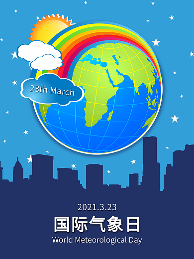 323国际气象日 世界气象日海报