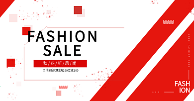 天猫秋冬新风尚女装电商促销banner