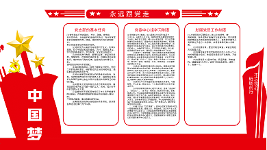 党建文化墙制度中国梦永远跟党走