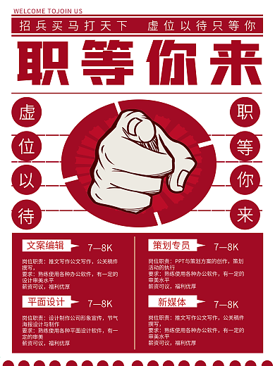 文案排版型招聘海报设计