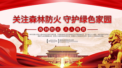 20201年森林草原防火宣传栏宣传展板