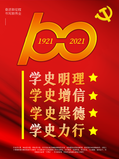 党史学习宣传海报 党建