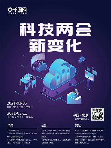 科技两会新变化海报