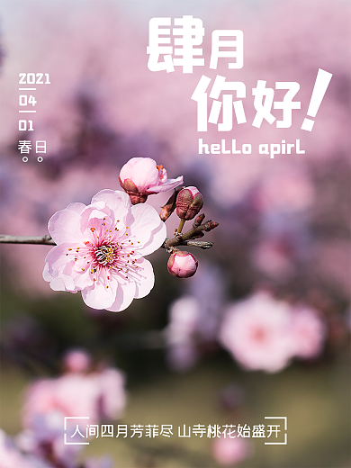 肆月你好樱花主题海报