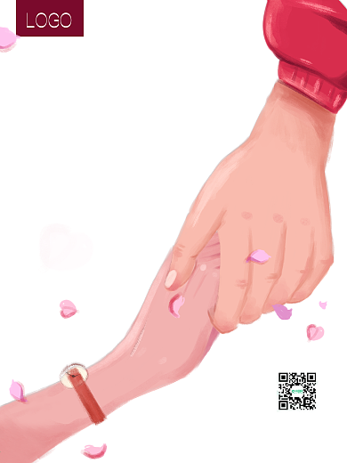 七夕爱情牵手浪漫海报