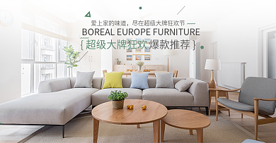 电商淘宝超级大牌狂欢节日用家居首页模板