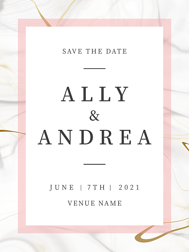 大理石纹理婚礼婚庆海报邀请函矢量