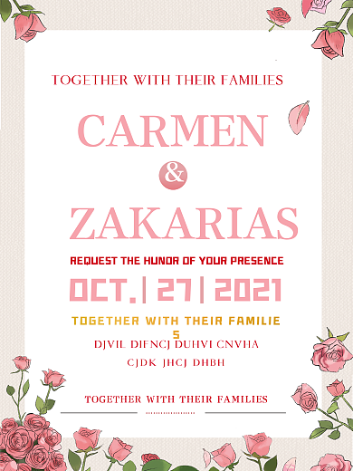 小清新婚礼邀请海报