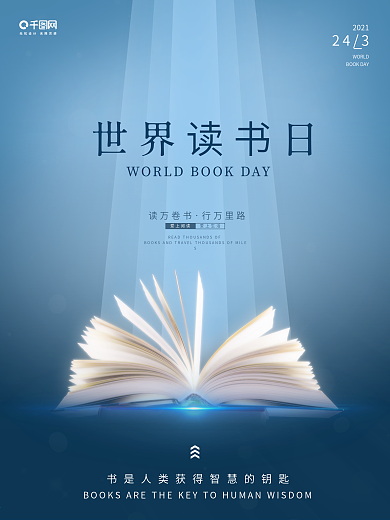 世界读书日海报模板