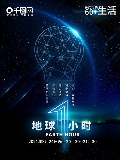 地球一小时公益海报