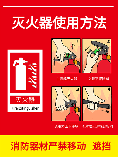 灭火器使用方法