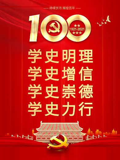 党史学习宣传海报