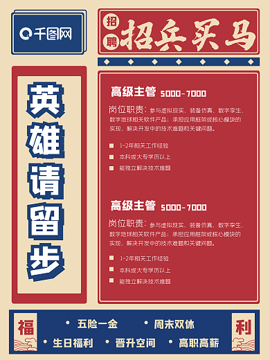 企业复古招聘海报