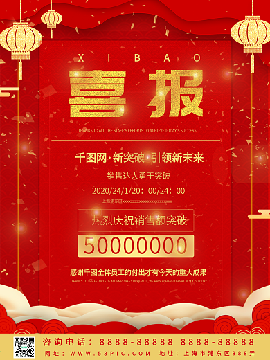 互联网企业2019年业绩战报海报