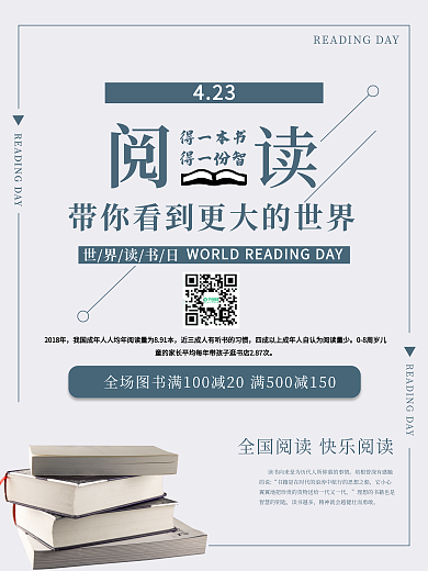 世界读书日创意海报