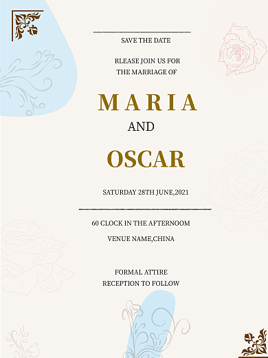 婚礼展架海报邀请函简约