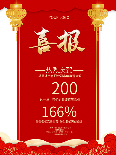 企业喜报海报设计