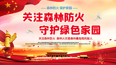 森林防火宣传展板