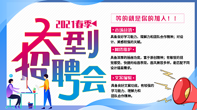 2020年春季大型招聘展板
