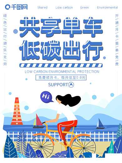 共享单车营销宣传海报