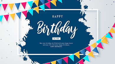 生日宴会展板设计矢量