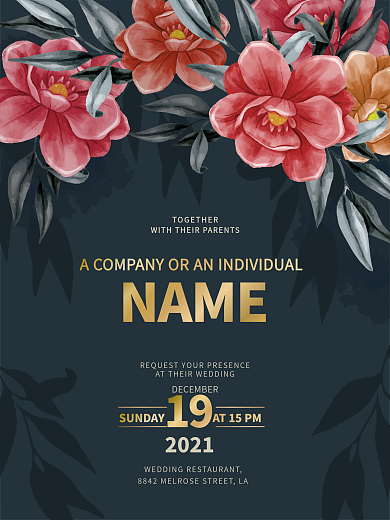 精美大气的手绘花卉海报