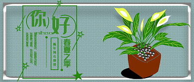 公众号配图8问候你好植物绿色主页