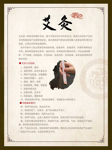 艾灸养生医馆海报