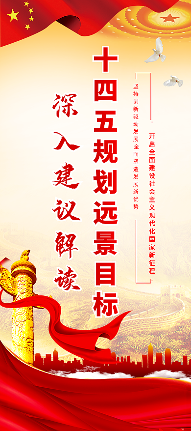 十四五规划远景目标建议展架