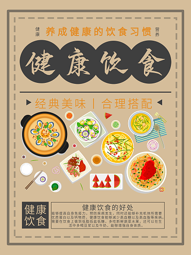 健康饮食宣传海报