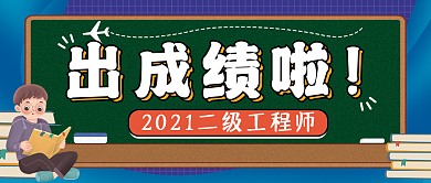 成绩查询公众号封面 卡通可爱 扁平风