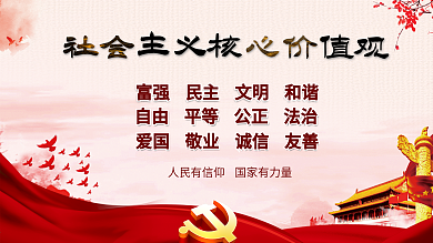 社会主义核心价值观党建宣传海报展板设计