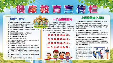 健康教育宣传栏 健康知识 展板