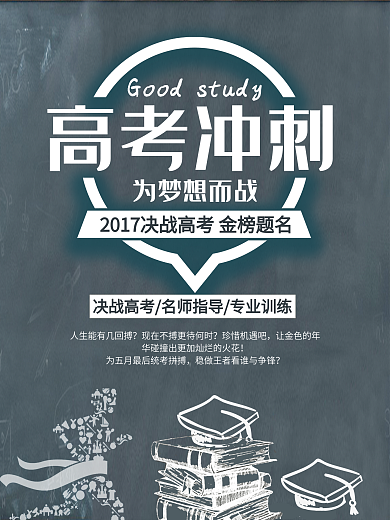 高考冲刺海报