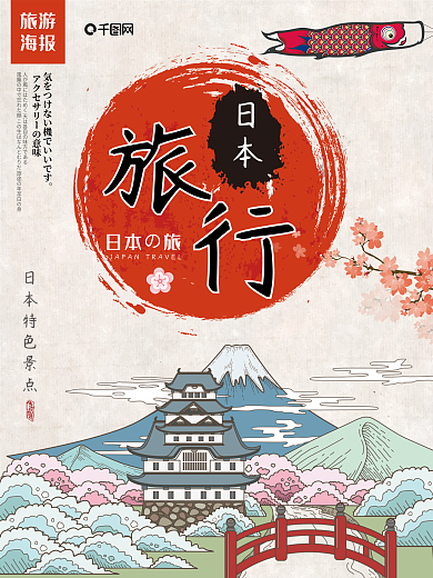 卡通日本旅游海报