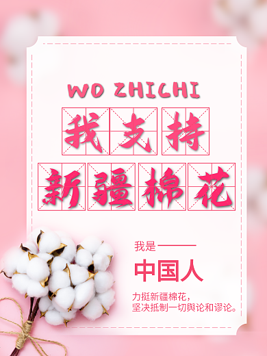 支持新疆棉花海报