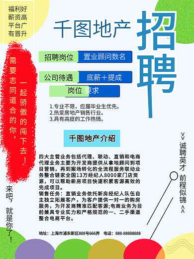 房地产校园招聘图片