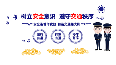 春季行车安全展板