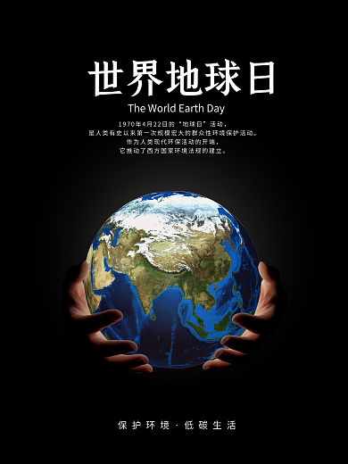 创意世界地球日公益海报