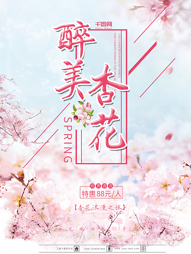 醉美杏花旅游海报设计