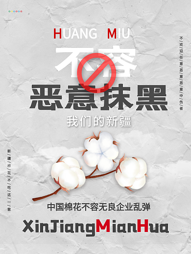 我们的新疆不容抹黑海报