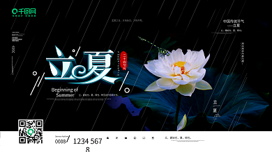 简约二十四节气立夏摄影图元素节日节气展板