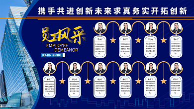 商务风企业员工风采照片墙