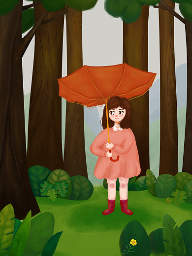谷雨下雨有伞即可