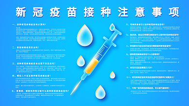 新冠疫苗接种注意事项宣传展板上传