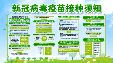 新冠疫苗接种注意事项宣传展板