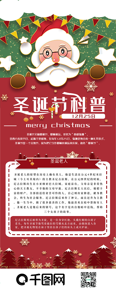 圣诞节科普信息长图