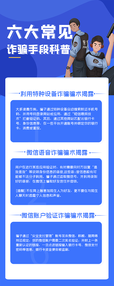 网络电信诈骗科普文章长图